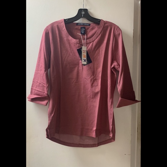 🌟Cotton Blend Melange Knit Top - Picture 4 of 6